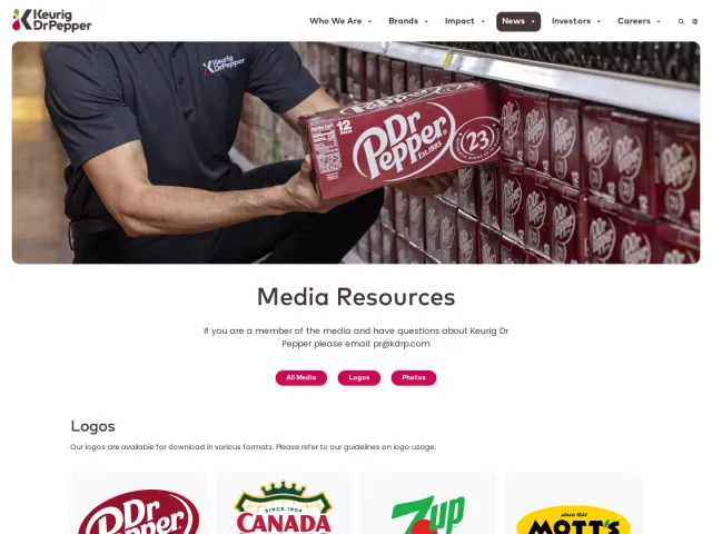 Keurig Dr Pepper press & asset kit: Keurig Dr Pepper » Media Resources
