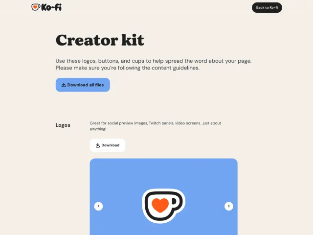 Ko-fi press & asset kit: Brand Assets