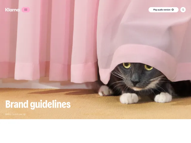 Klarna guidelines: Klarna brand guidelines