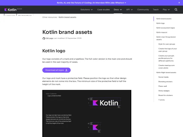 Kotlin guidelines: Kotlin brand assets