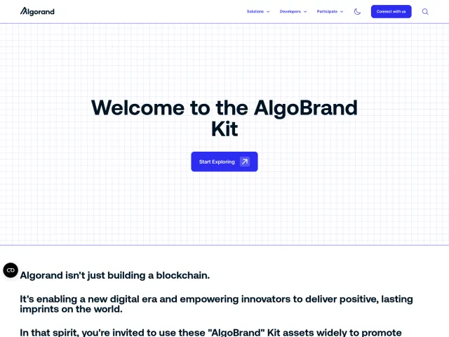Algorand brand portal: Algorand Brand Hub