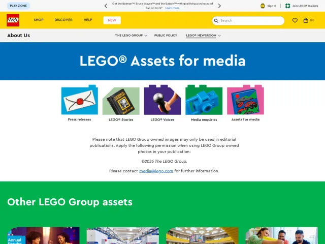 LEGO press & asset kit: LEGO® Assets for media