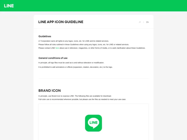 LINE guidelines: LINE APP ICON GUIDELINE