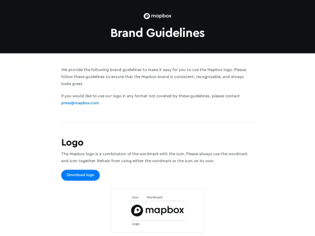 Mapbox guidelines: Brand Guidelines