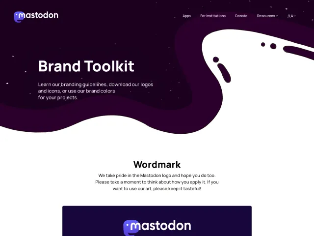 Mastodon guidelines: Brand Toolkit