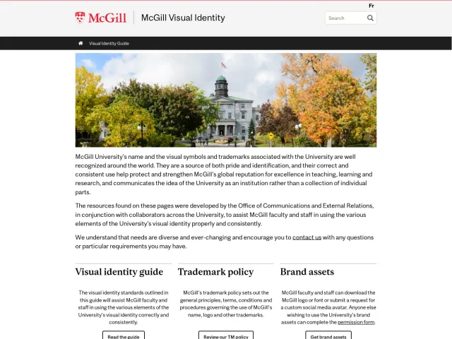 McGill University guidelines: McGill Visual Identity