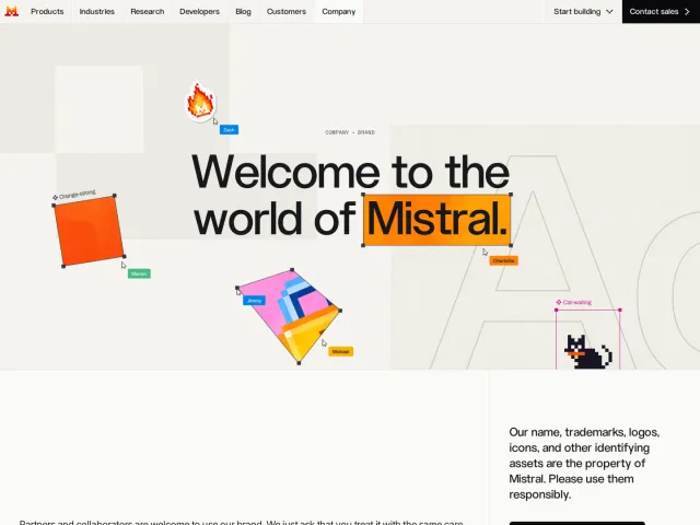 Mistral AI press & asset kit: Mistral brand assets and guidelines