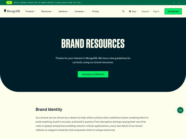 MongoDB press & asset kit: MongoDB Brand Resources