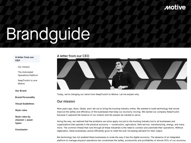 Motive guidelines: Brandguide