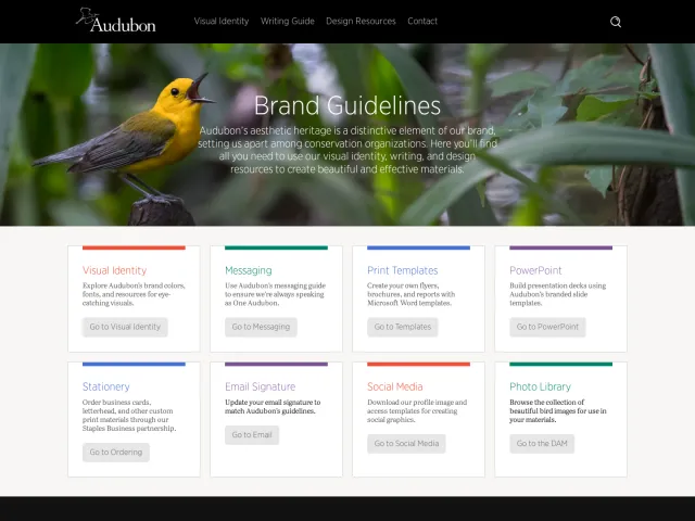 National Audubon Society guidelines: Home
