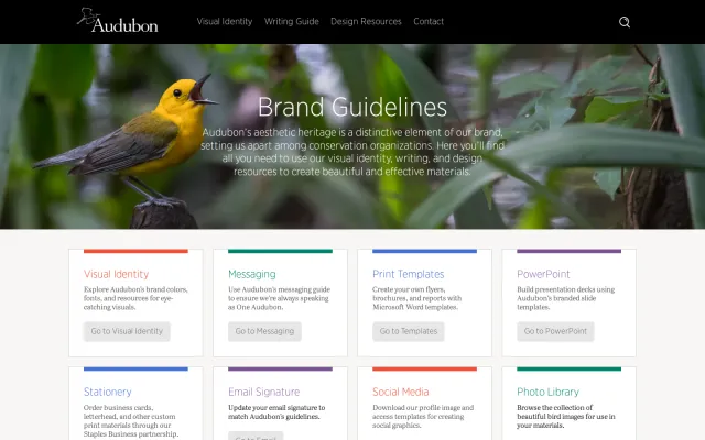 National Audubon Society guidelines: Home