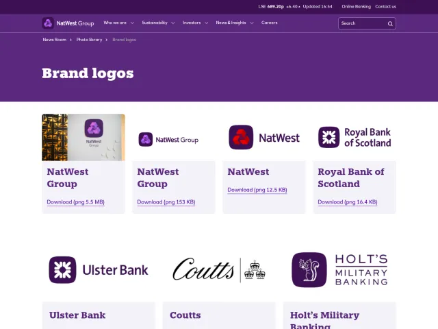 NatWest Group press & asset kit: Brand logos
