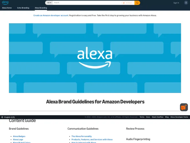 Amazon Alexa guidelines: Alexa Brand Guidelines