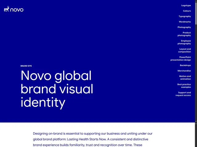 Novo Nordisk guidelines: Novo global brand visual identity