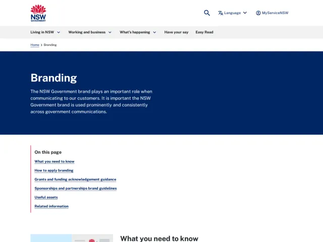 NSW Government guidelines: Branding