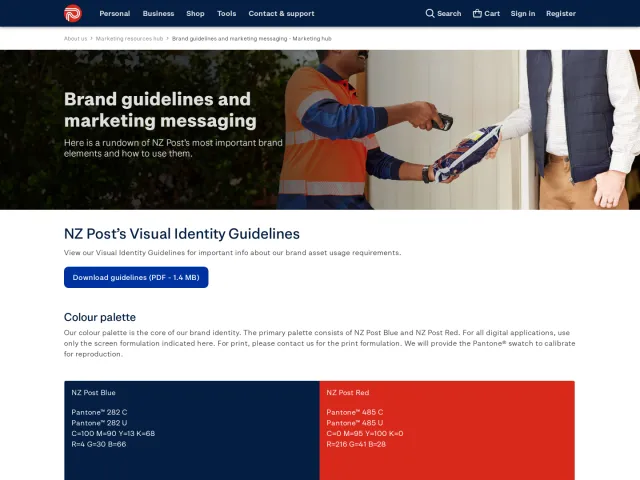 NZ Post guidelines: Brand guidelines and marketing messaging