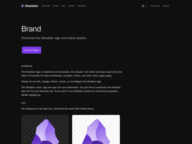 Obsidian guidelines: Obsidian Brand Guidelines