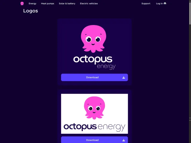 Octopus Energy press & asset kit: Logos