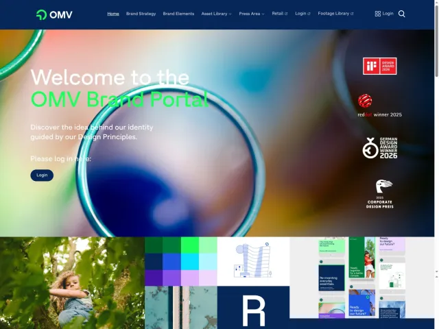 OMV brand portal: Home