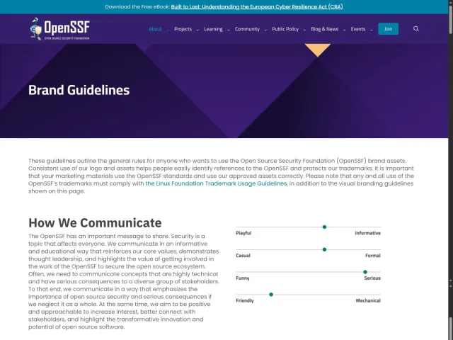 OpenSSF guidelines: Brand Guidelines