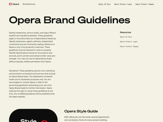 Opera guidelines: Opera Trademark Guidelines
