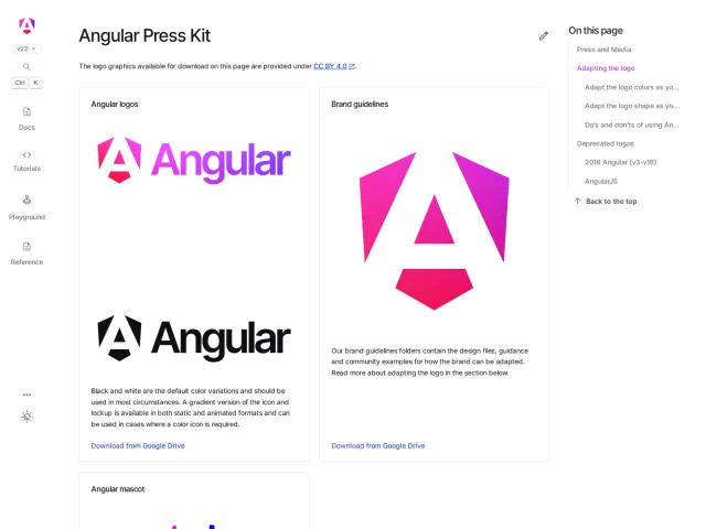 Angular press & asset kit: Press Kit • Angular