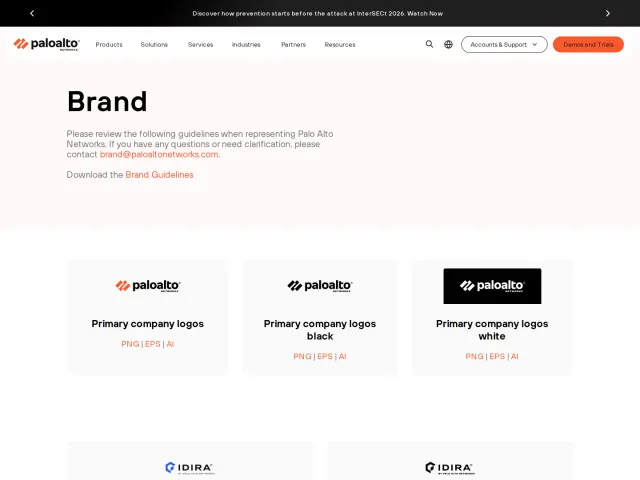 Palo Alto Networks press & asset kit: Brand