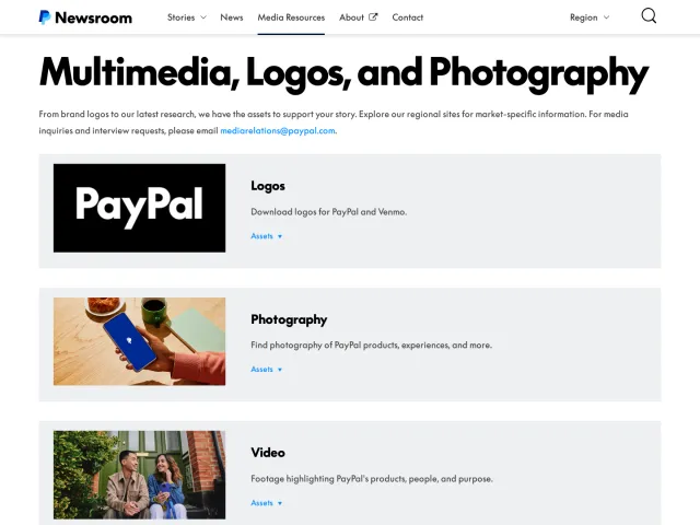 PayPal press & asset kit: Media Resources