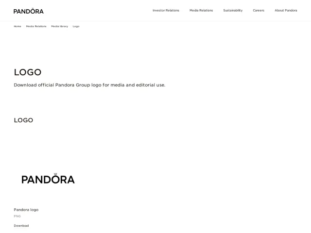 Pandora press & asset kit: Logo