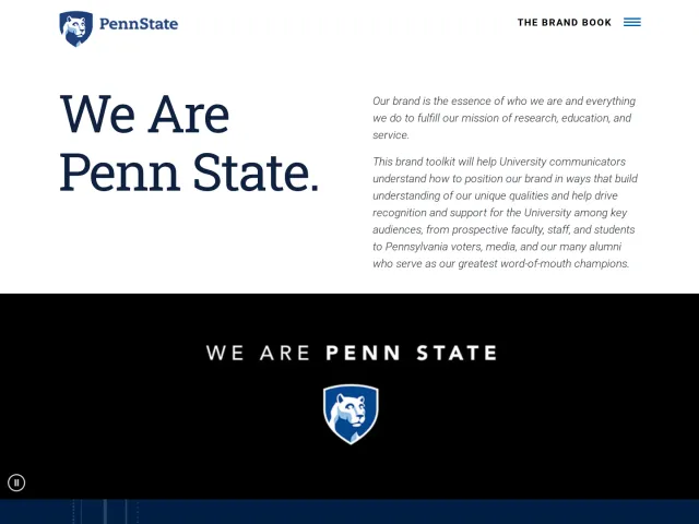 Penn State University guidelines: Homepage