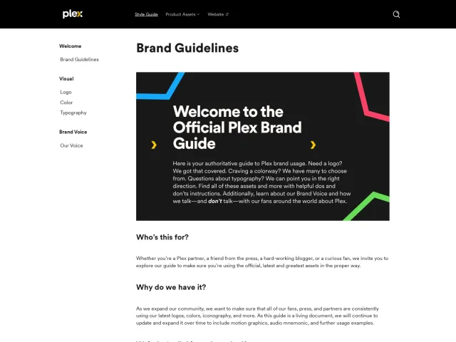 Plex brand portal: Brand Guidelines