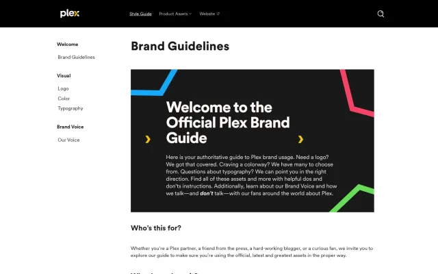 Plex brand portal: Brand Guidelines