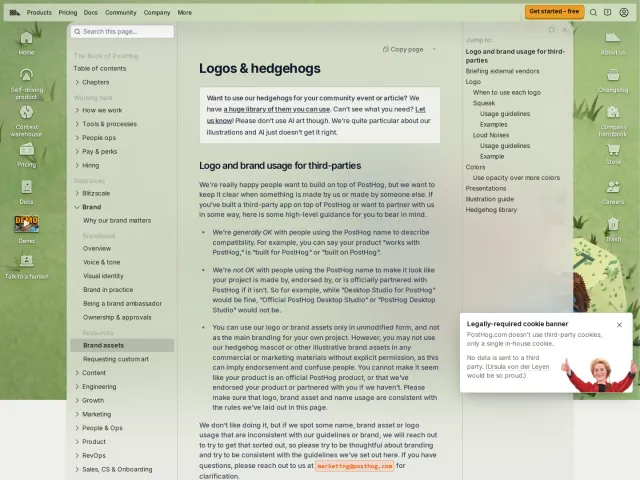 PostHog guidelines: Logos & hedgehogs