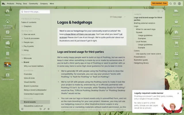 PostHog guidelines: Logos & hedgehogs