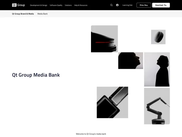 Qt Group brand portal: Brand Guides: Frontpage