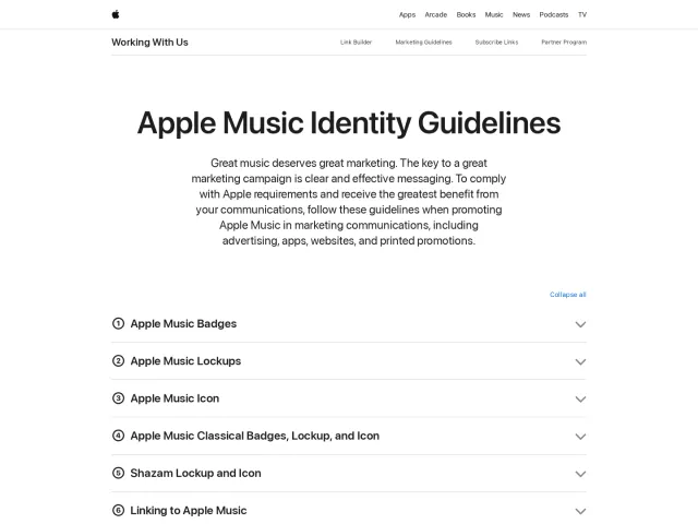 Apple Music guidelines: Apple Music Identity Guidelines