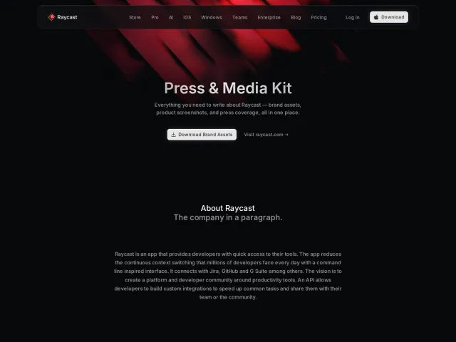 Raycast press & asset kit: Raycast Press & Media Kit