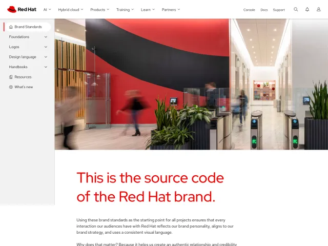 Red Hat guidelines: Red Hat Brand Standards