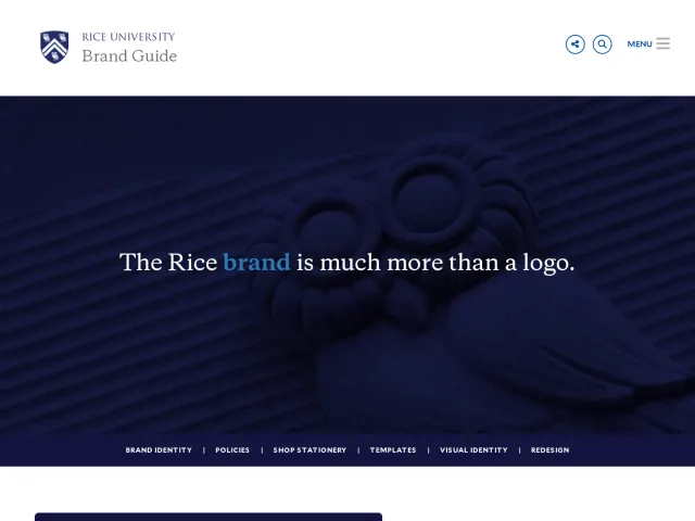 Rice University guidelines: Brand Guide