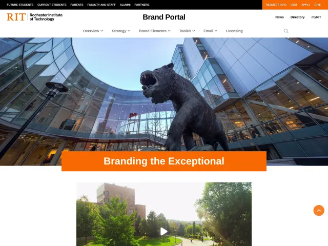 Rochester Institute of Technology guidelines: Brand Portal