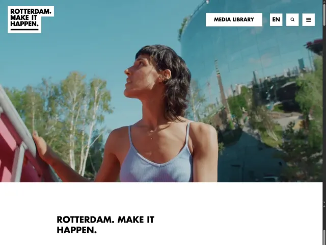 Rotterdam Make It Happen brand portal: Homepage