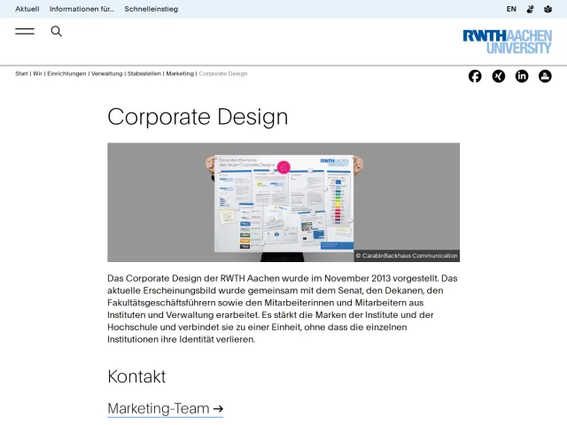 RWTH Aachen University guidelines: Corporate Design