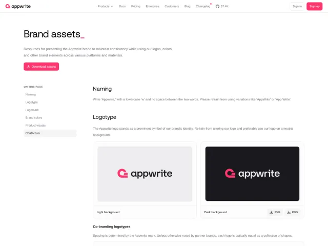 Appwrite press & asset kit: Assets · Appwrite
