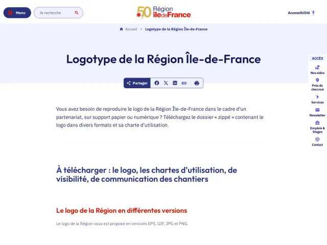 Région Île-de-France press & asset kit: Logotype de la Région Île-de-France