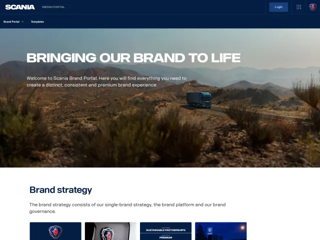 Scania brand portal: Brand Portal