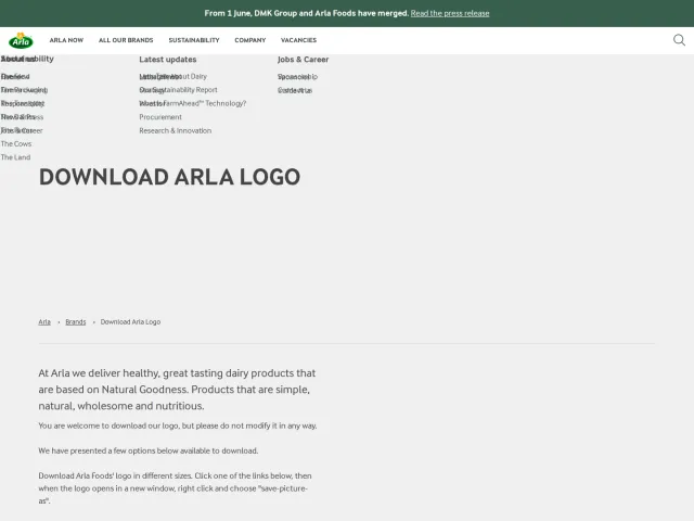 Arla Foods press & asset kit: Download Arla Logo