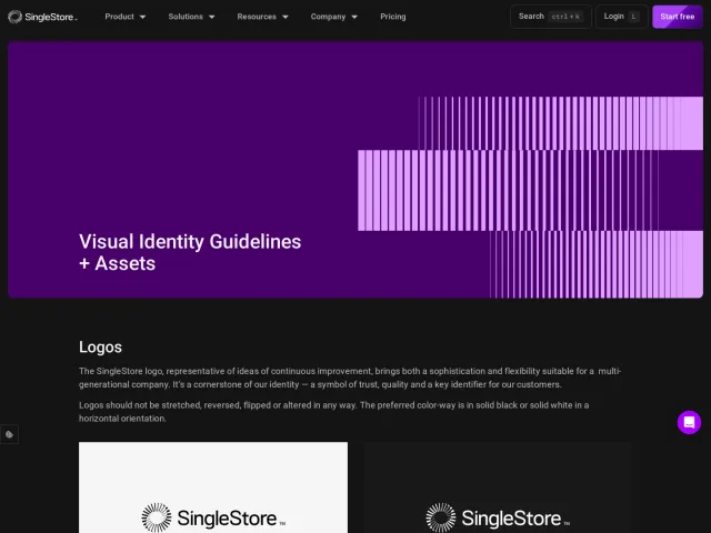 SingleStore guidelines: Visual Identity Guidelines + Assets