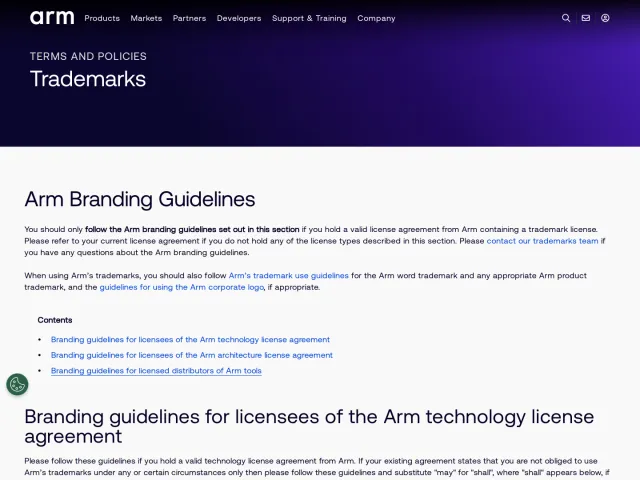 Arm guidelines: Branding Guidelines
