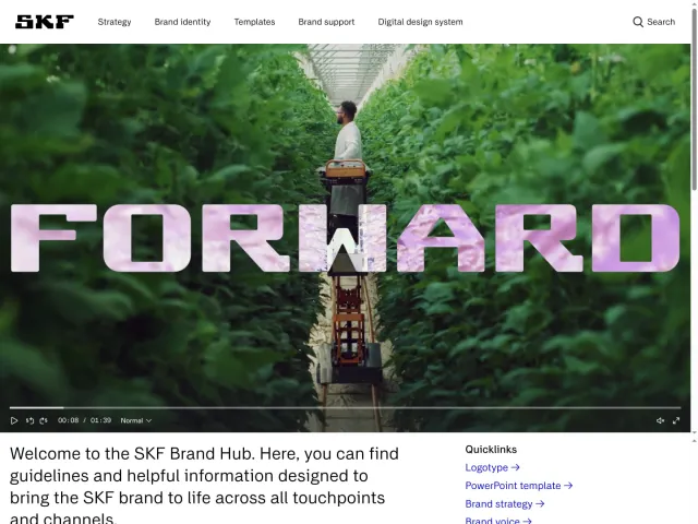SKF brand portal: Home