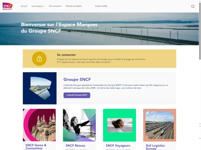 SNCF brand portal: Accueil